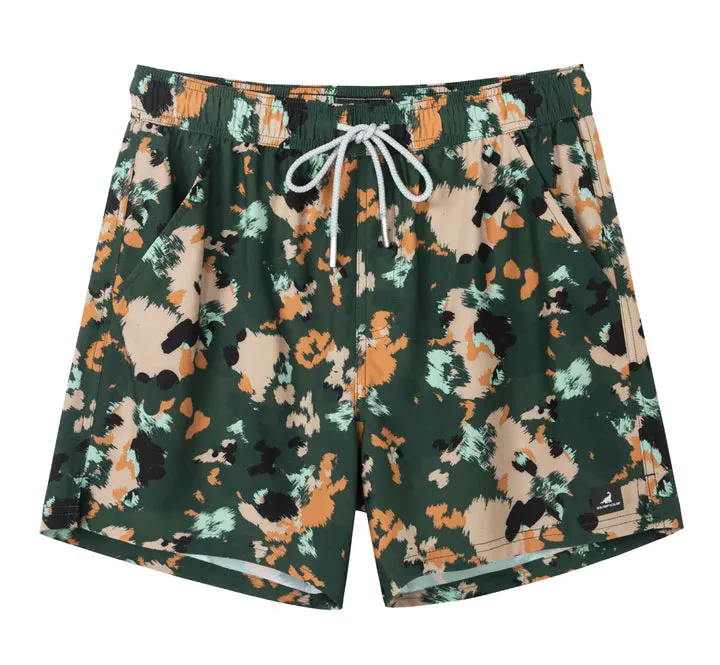 2 in 1 Stretch Gym Shorts Army