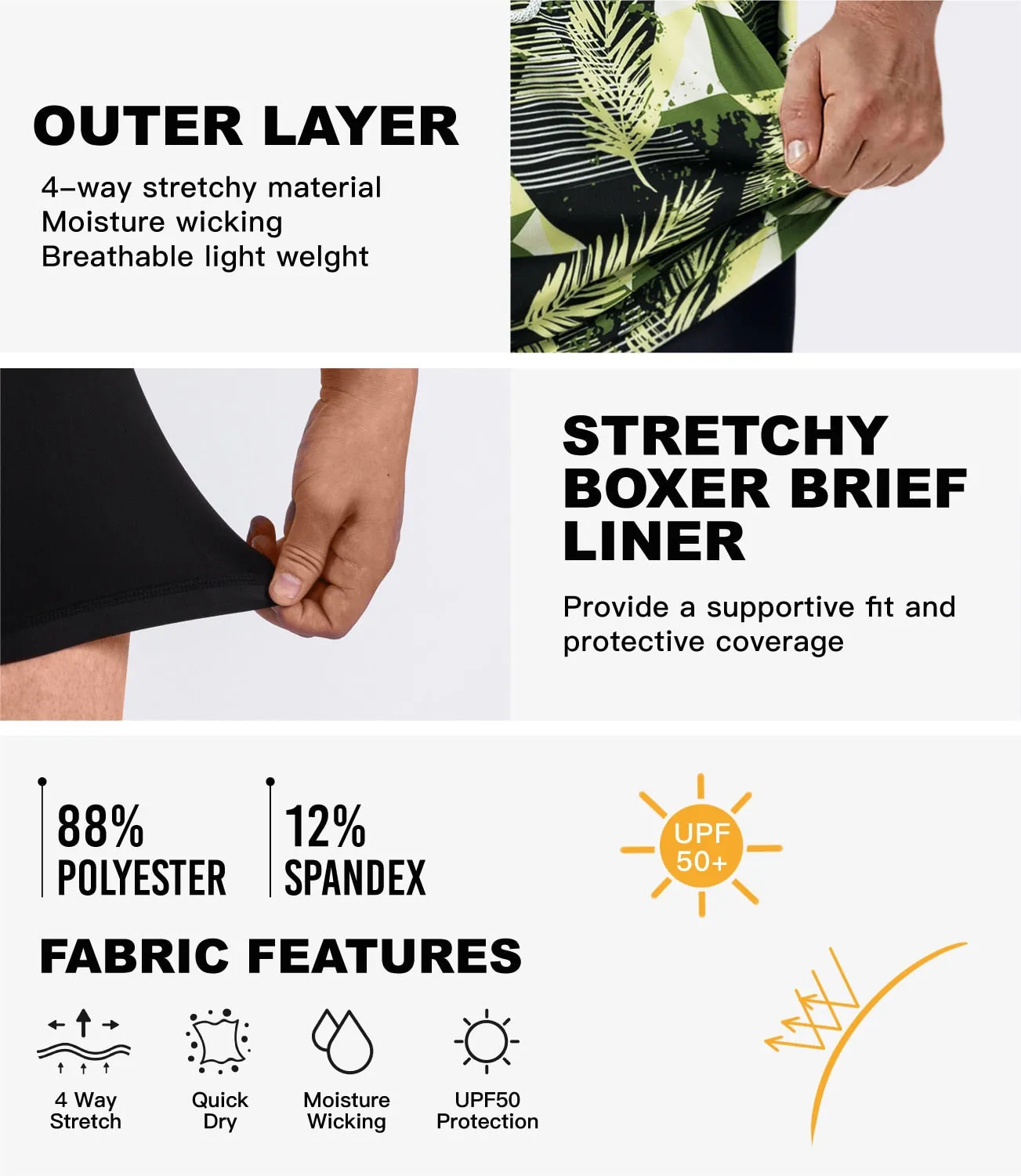 2 in 1 Stretch Gym Shorts Avocado
