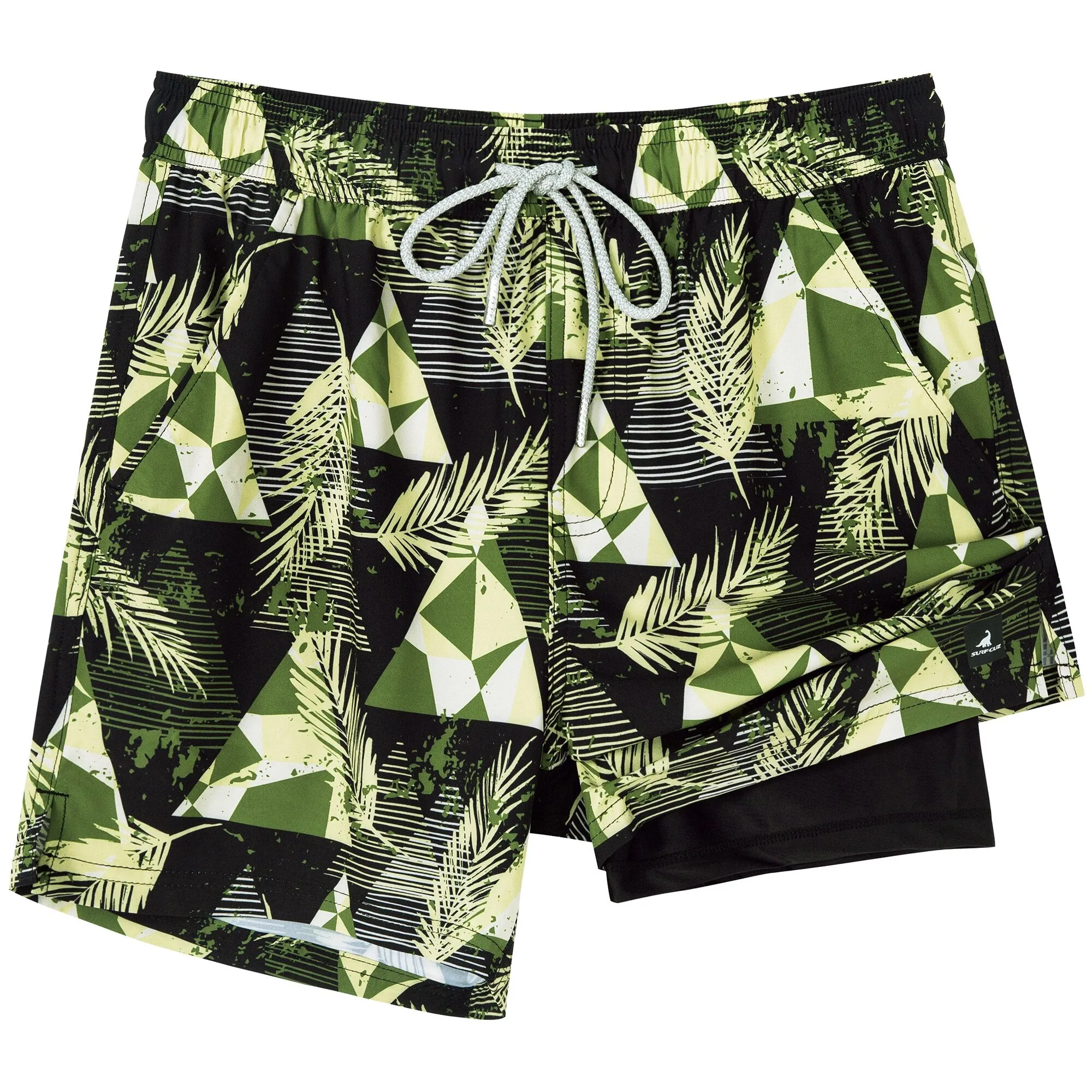 2 in 1 Stretch Gym Shorts Avocado