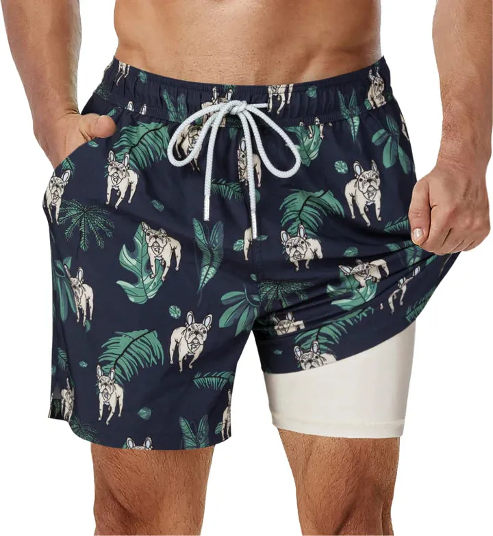 2 in 1 Stretch Gym Shorts Dog