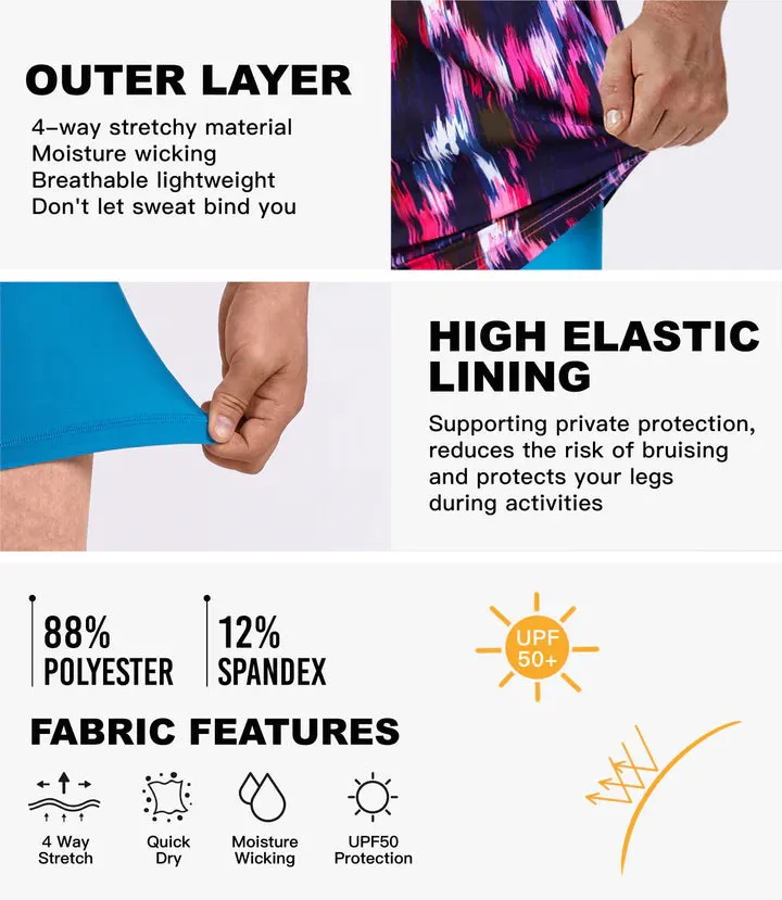 2 in 1 Stretch Gym Shorts Line