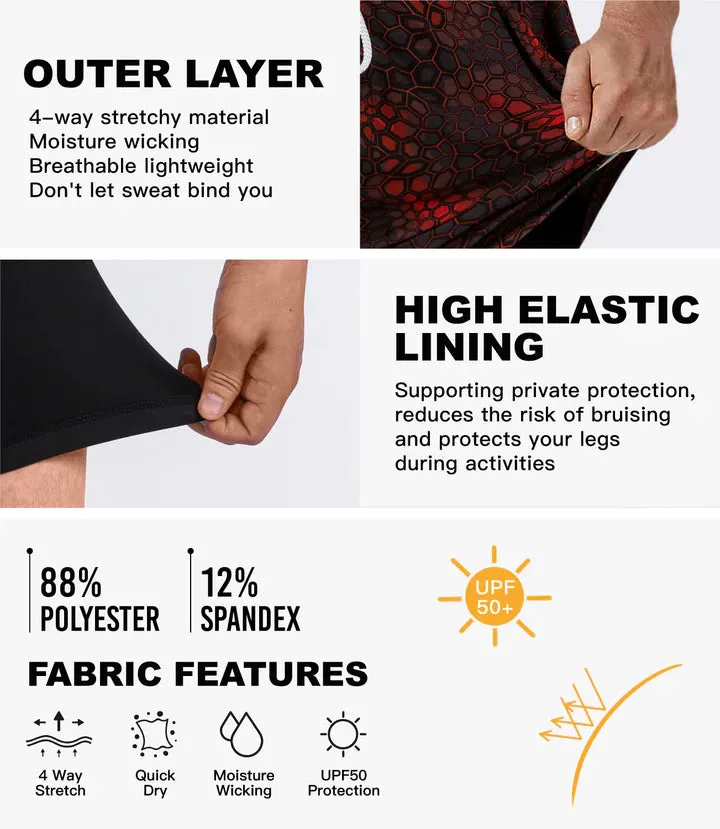2 in 1 Stretch Gym Shorts Rock