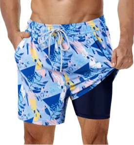 2 in 1 Stretch Gym Shorts Triangle