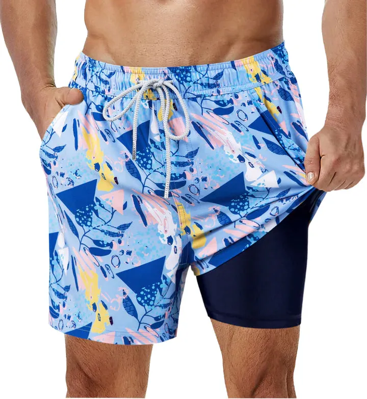 2 in 1 Stretch Gym Shorts Triangle