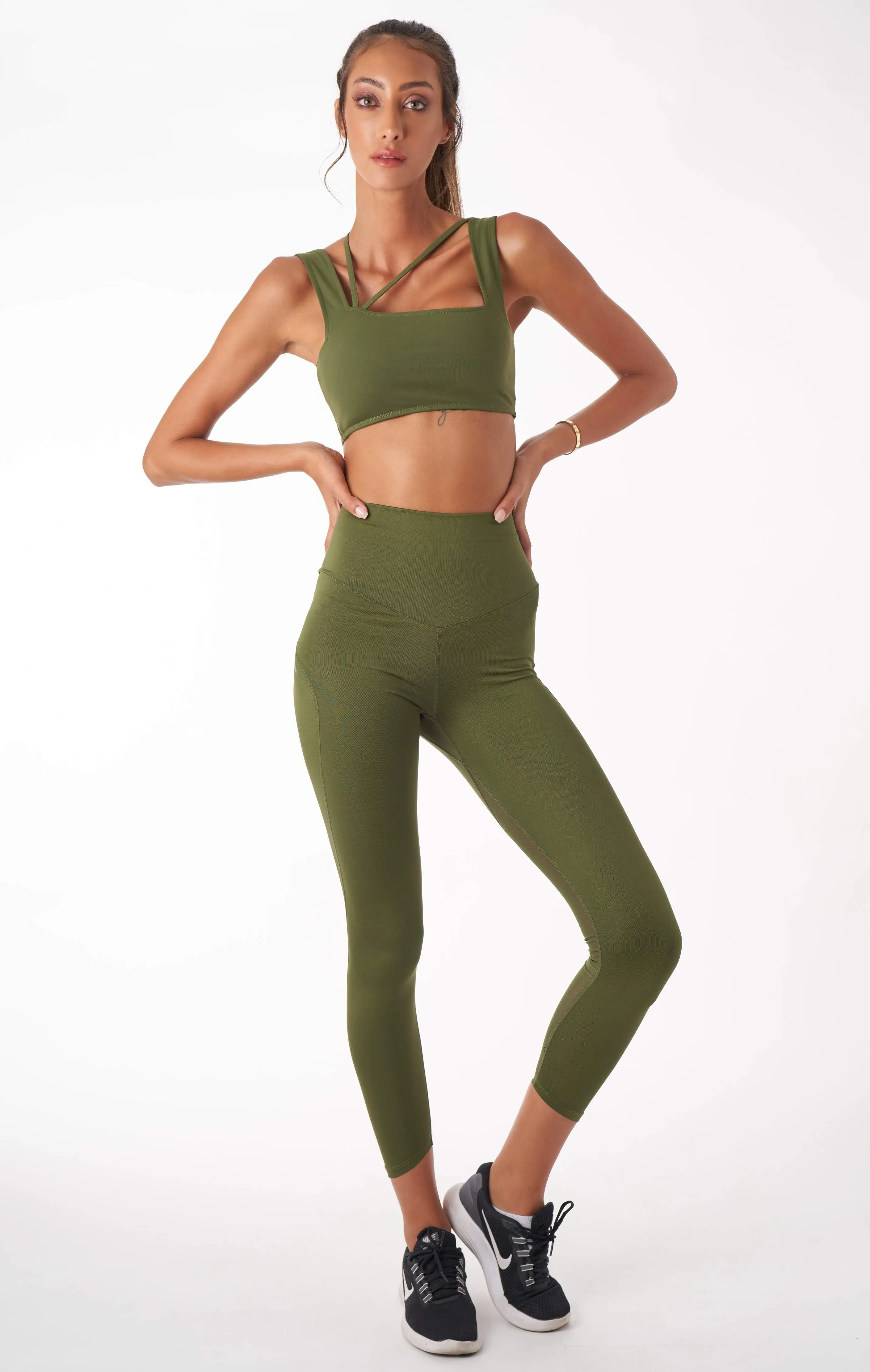 Asymmetrical Bra - Chive