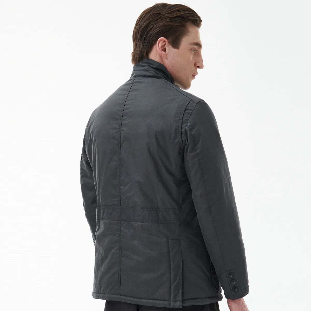 Barbour Winter Lutz Men's Waxed Jacket | Grey