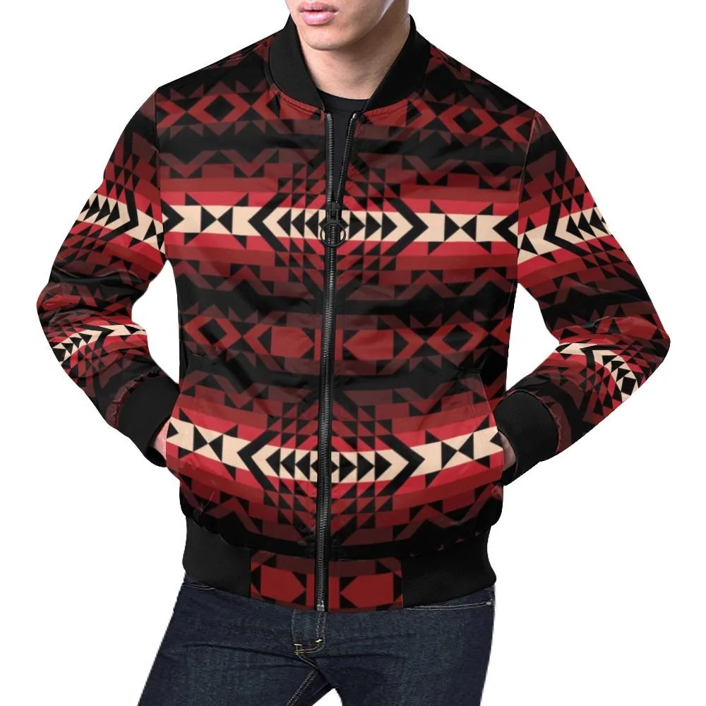 Black Rose Bomber Jacket for Men