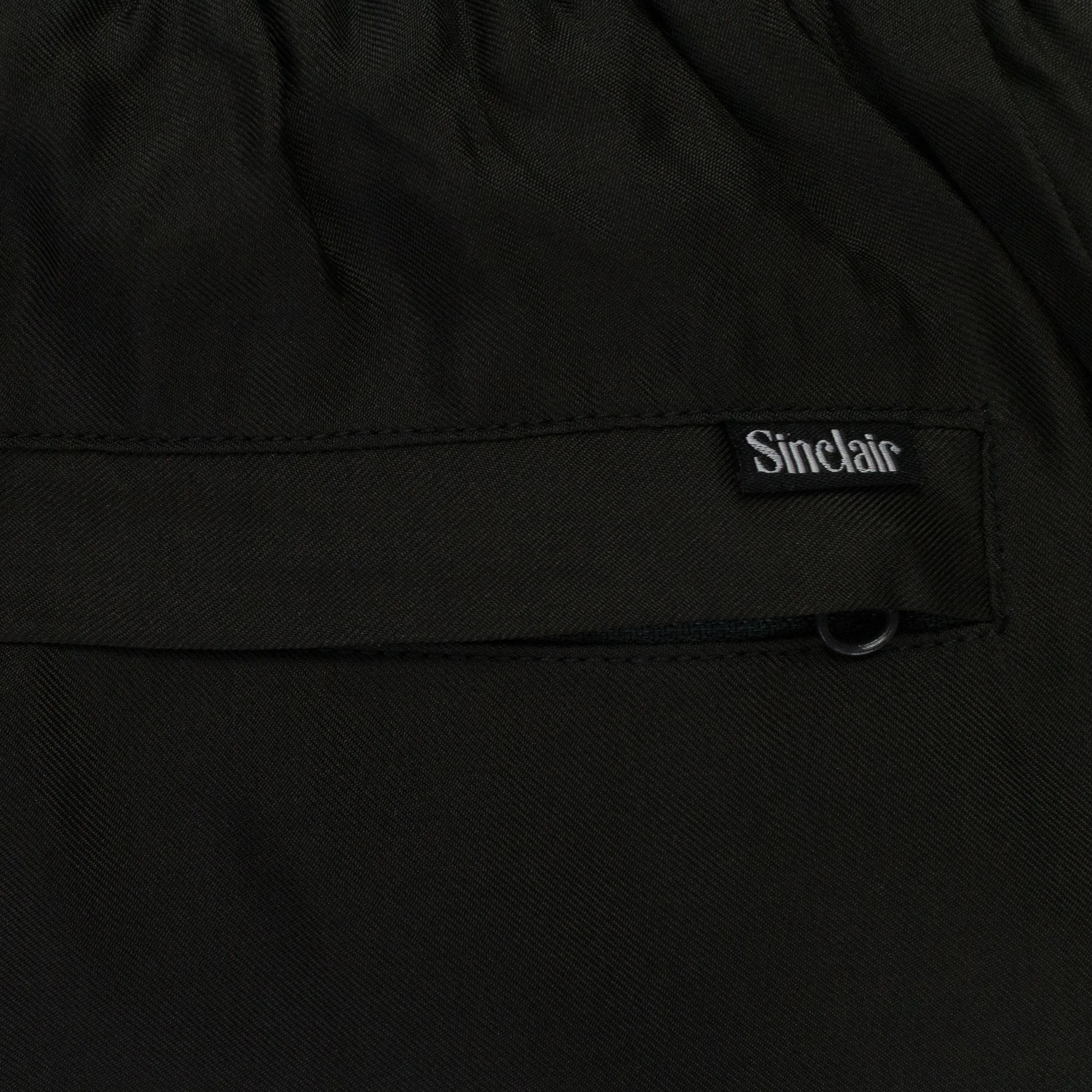 BLACK SILK TRACK PANTS