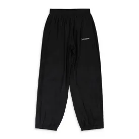 BLACK SILK TRACK PANTS