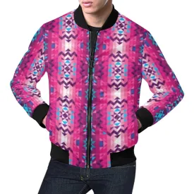 Bright Wave Bomber Jacket for Men