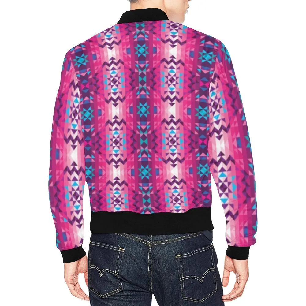 Bright Wave Bomber Jacket for Men