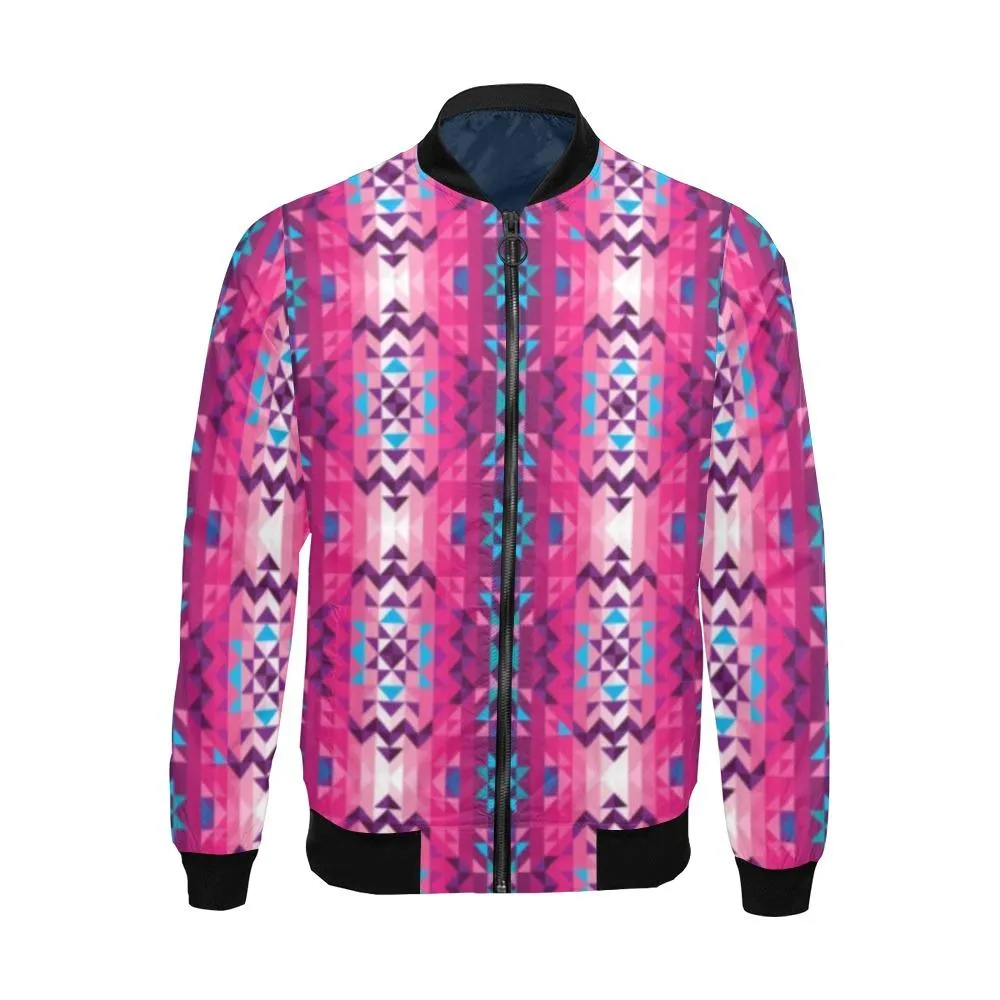 Bright Wave Bomber Jacket for Men