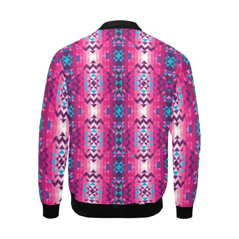 Bright Wave Bomber Jacket for Men