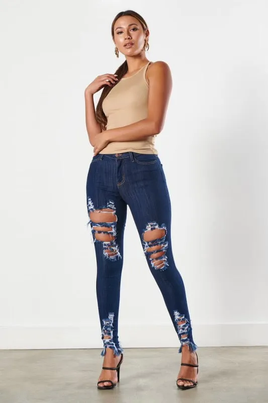 Come On' Distressed Denim Jeans