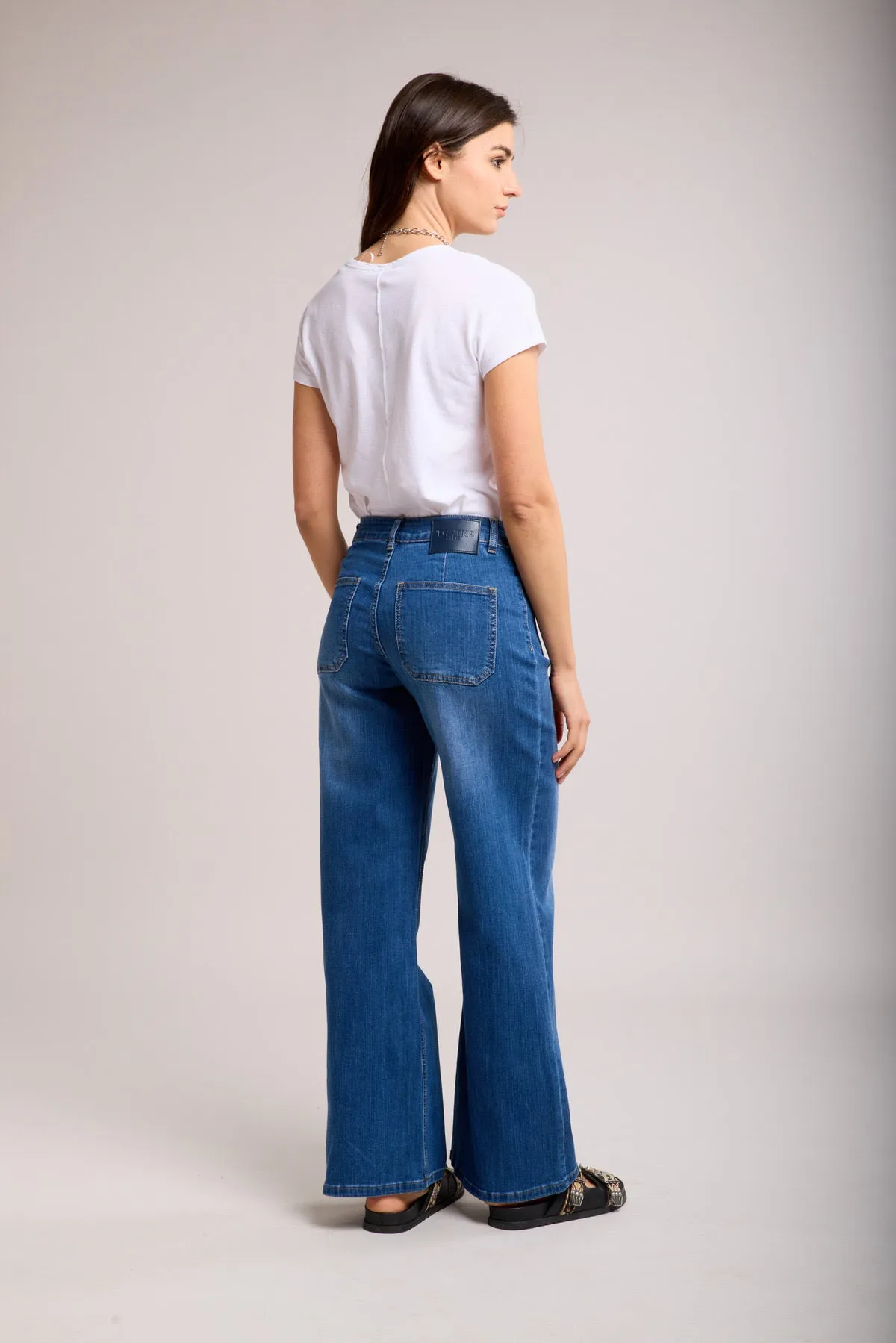 Dark Denim Wide Leg Jean