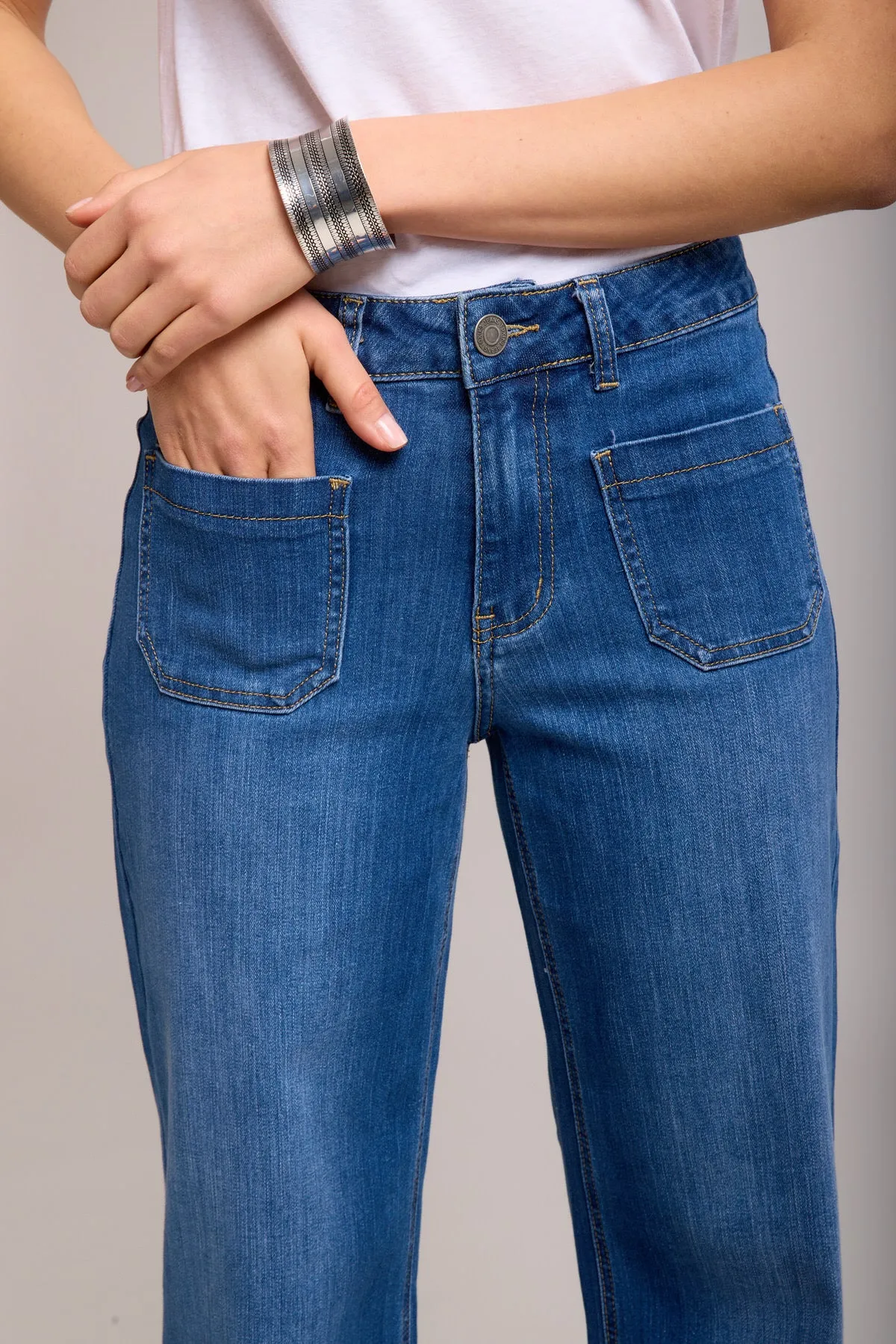 Dark Denim Wide Leg Jean