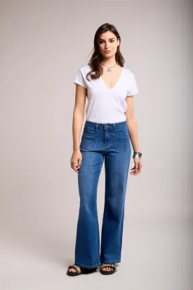 Dark Denim Wide Leg Jean