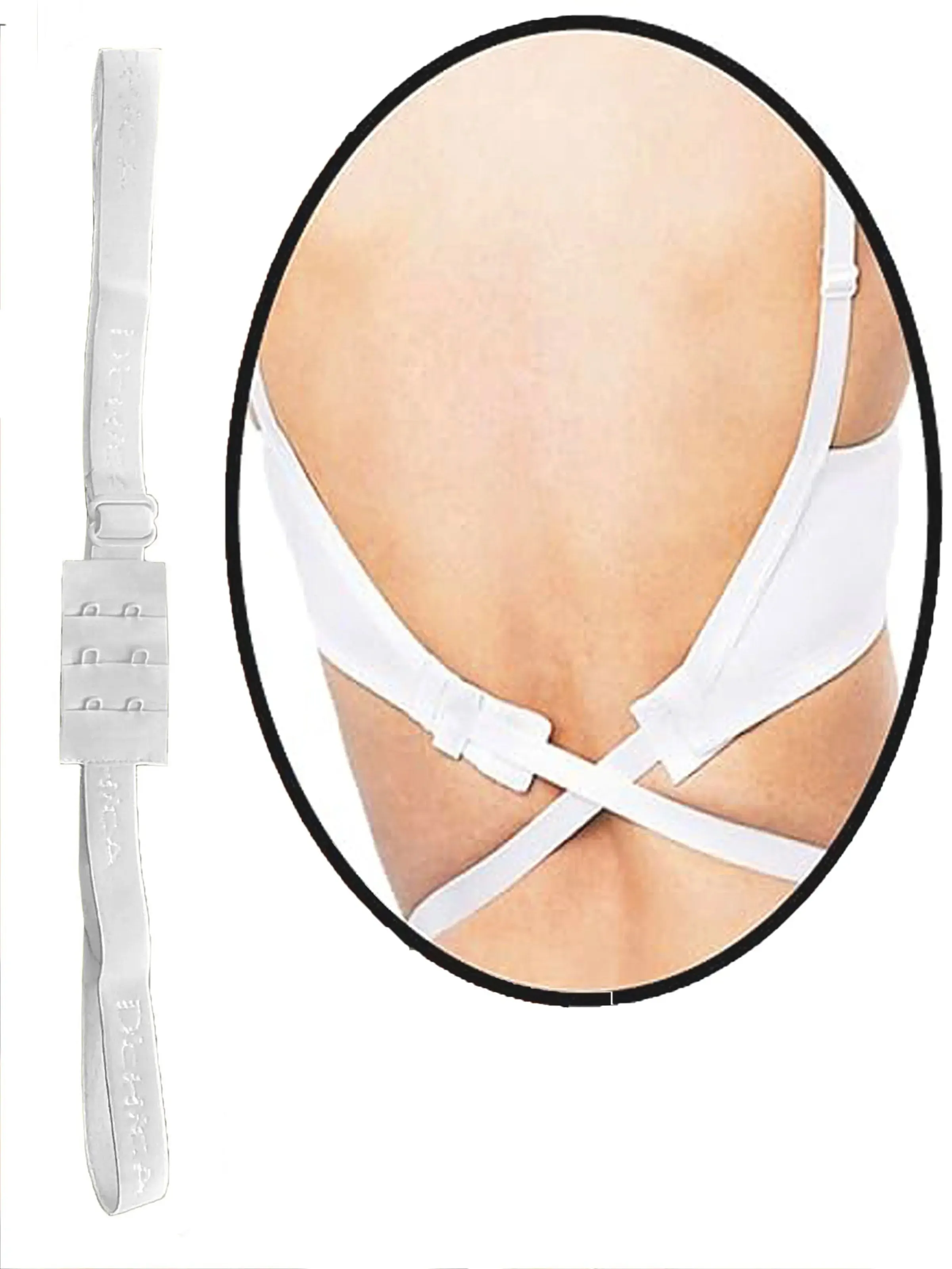 D'chica Thin Strap Cotton Padded Sports Bra for Women | White Sports Bra with Removable Pads, Elasticated Underband, and Full Coverage | Includes Adjustable Low Back Bra Converter - Pack of 2