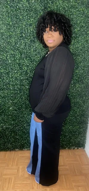 Denim and Black Jeans