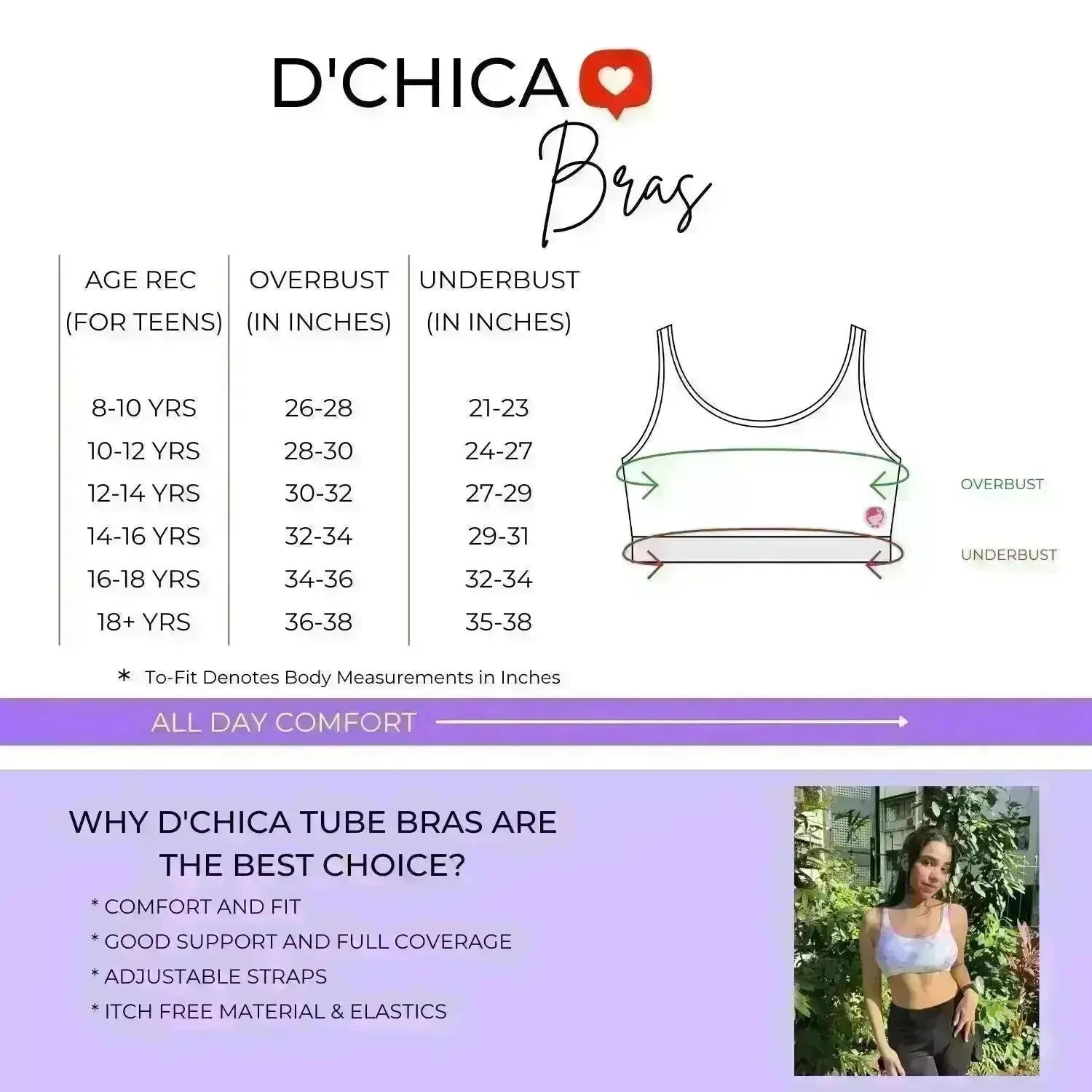 Double-Layer Broad Strap Cotton Fitness Bra | Non-Padded Beginner Bra | Printed Bra