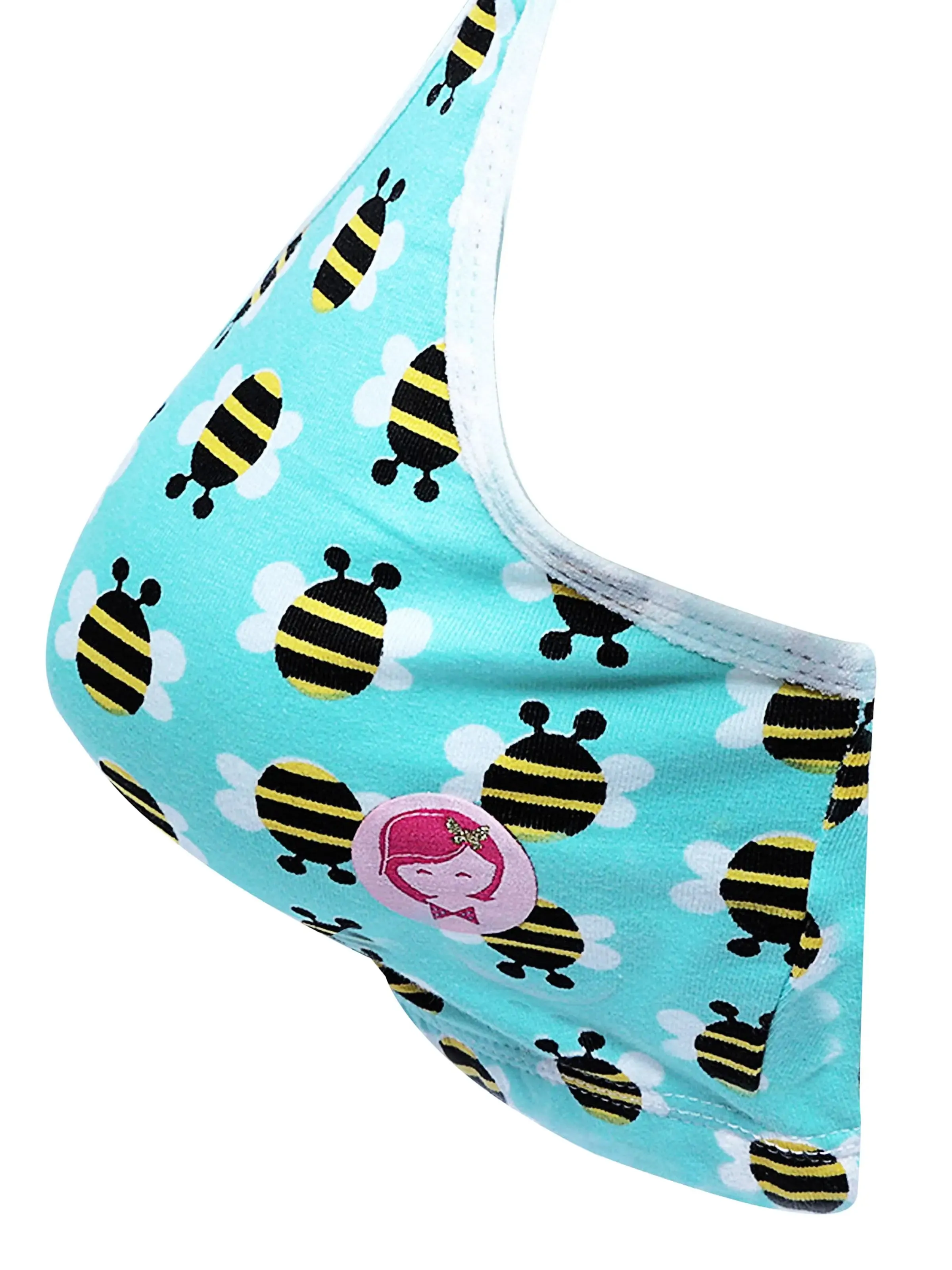 Double-Layer Broad Strap Cotton Fitness Bra | Non-Padded Beginner Bra | Printed Bra