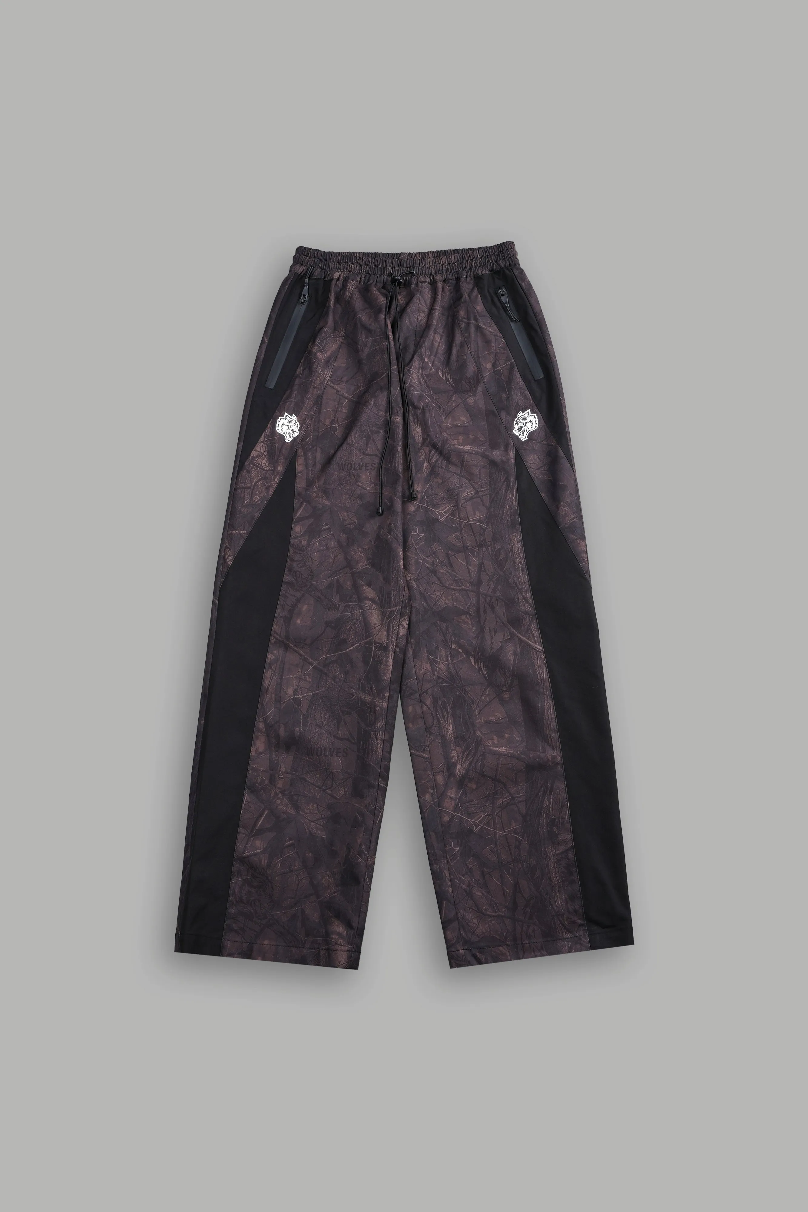 Dual Brolic Unisex Track Pants in Brown Driftwood Forest Camo