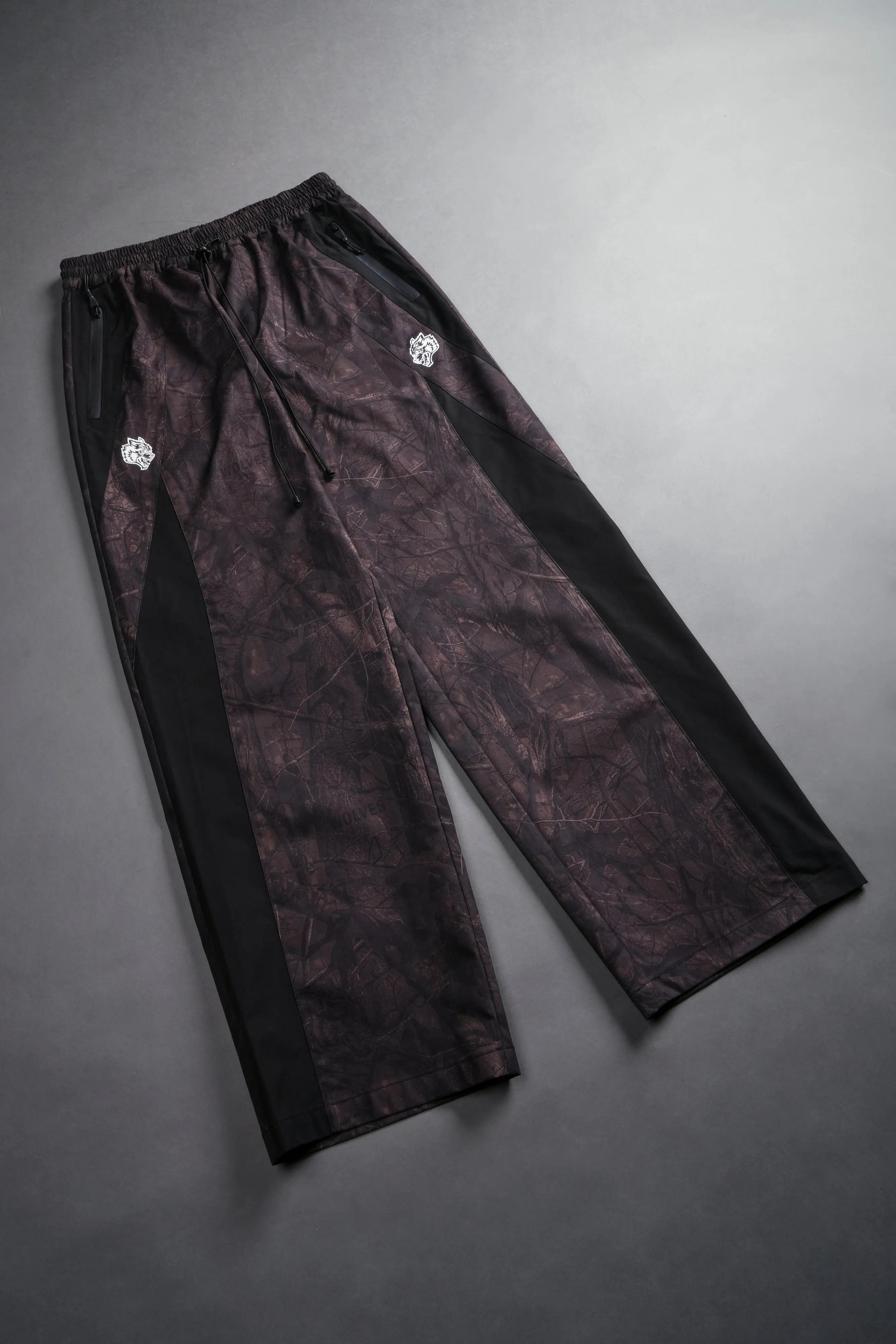 Dual Brolic Unisex Track Pants in Brown Driftwood Forest Camo