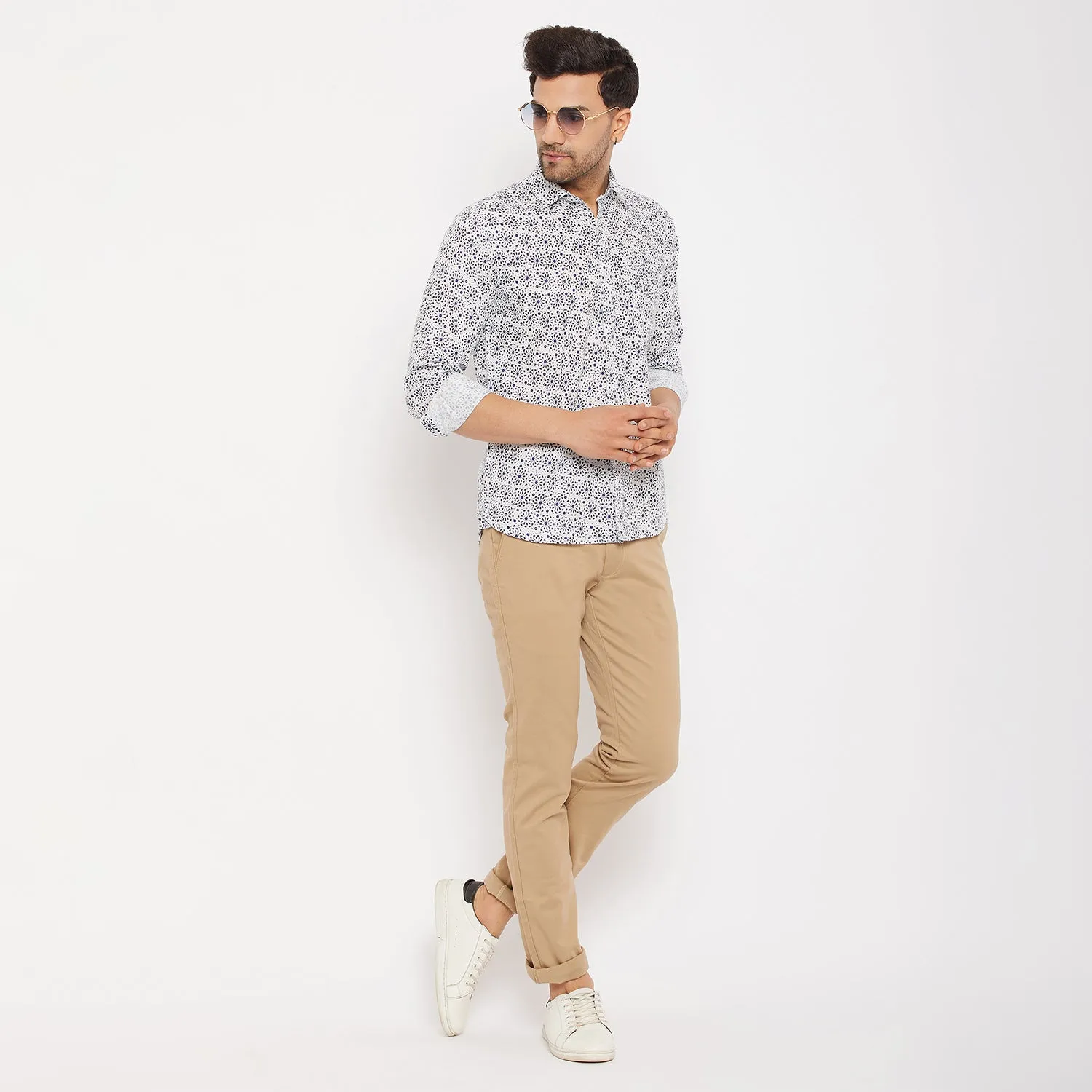Duke Men Stardust Cotton Full Sleeve Shirt (SDO8988)
