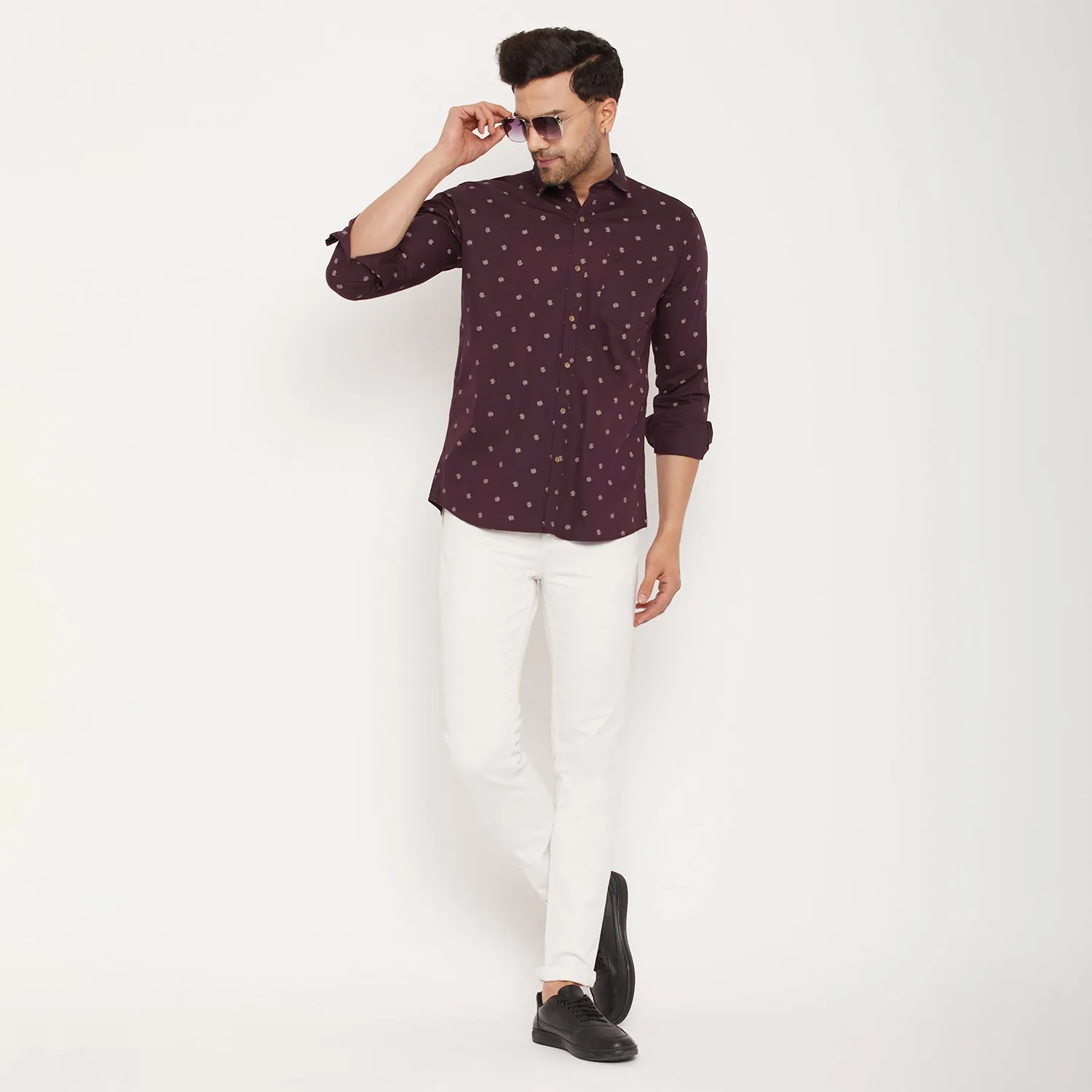 Duke Stardust Men Full Sleeve Cotton Shirt (SDO8PRTC)