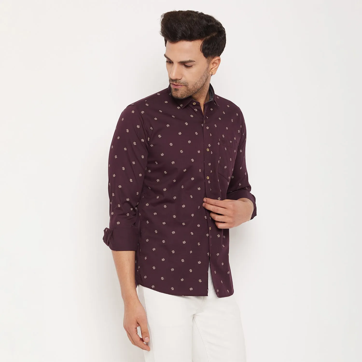 Duke Stardust Men Full Sleeve Cotton Shirt (SDO8PRTC)