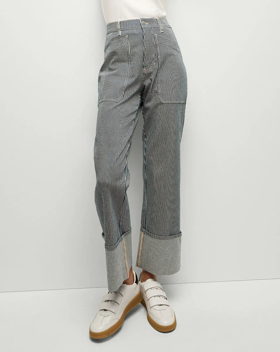 Dylan Striped Cargo Straight-Leg Jean