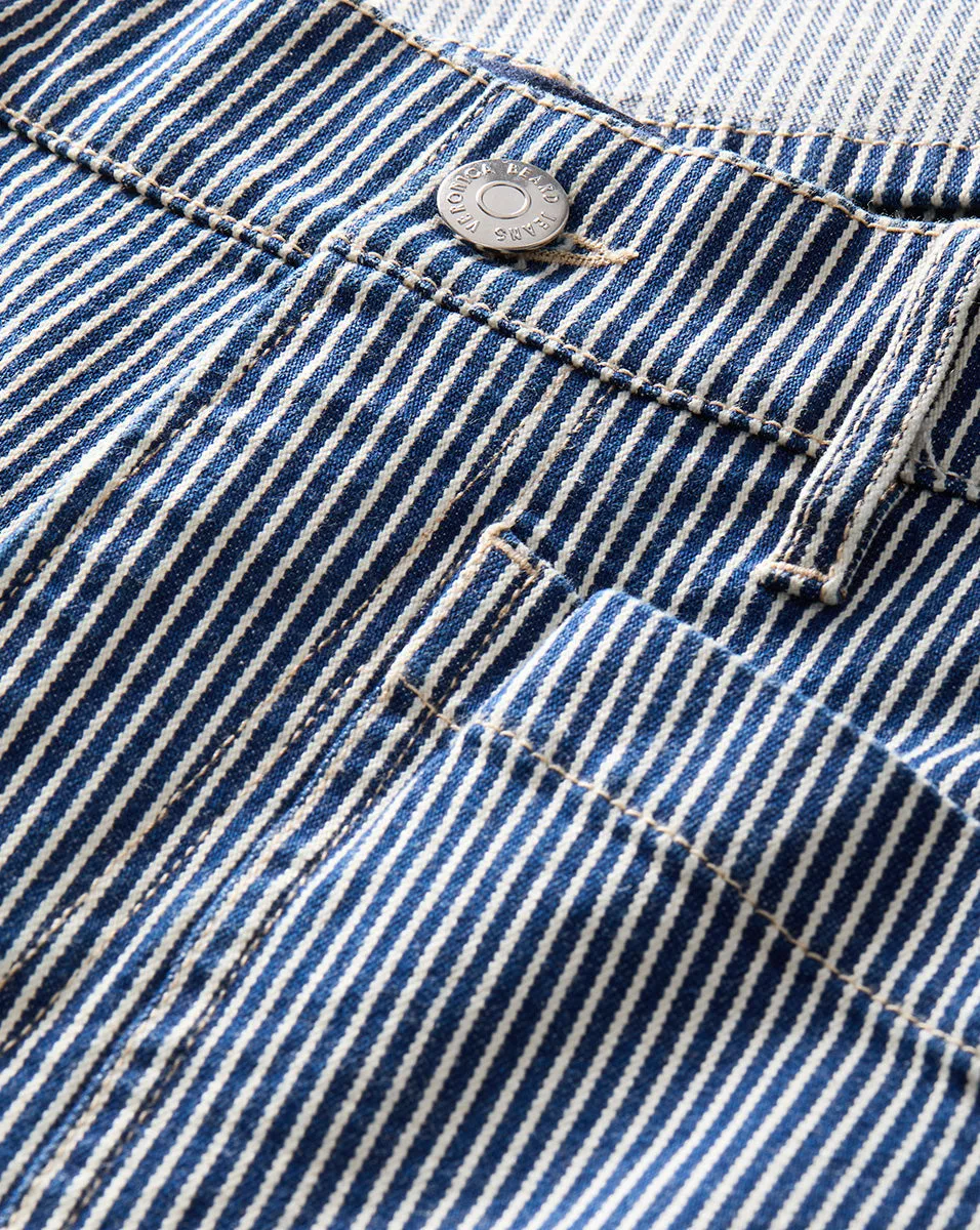 Dylan Striped Cargo Straight-Leg Jean