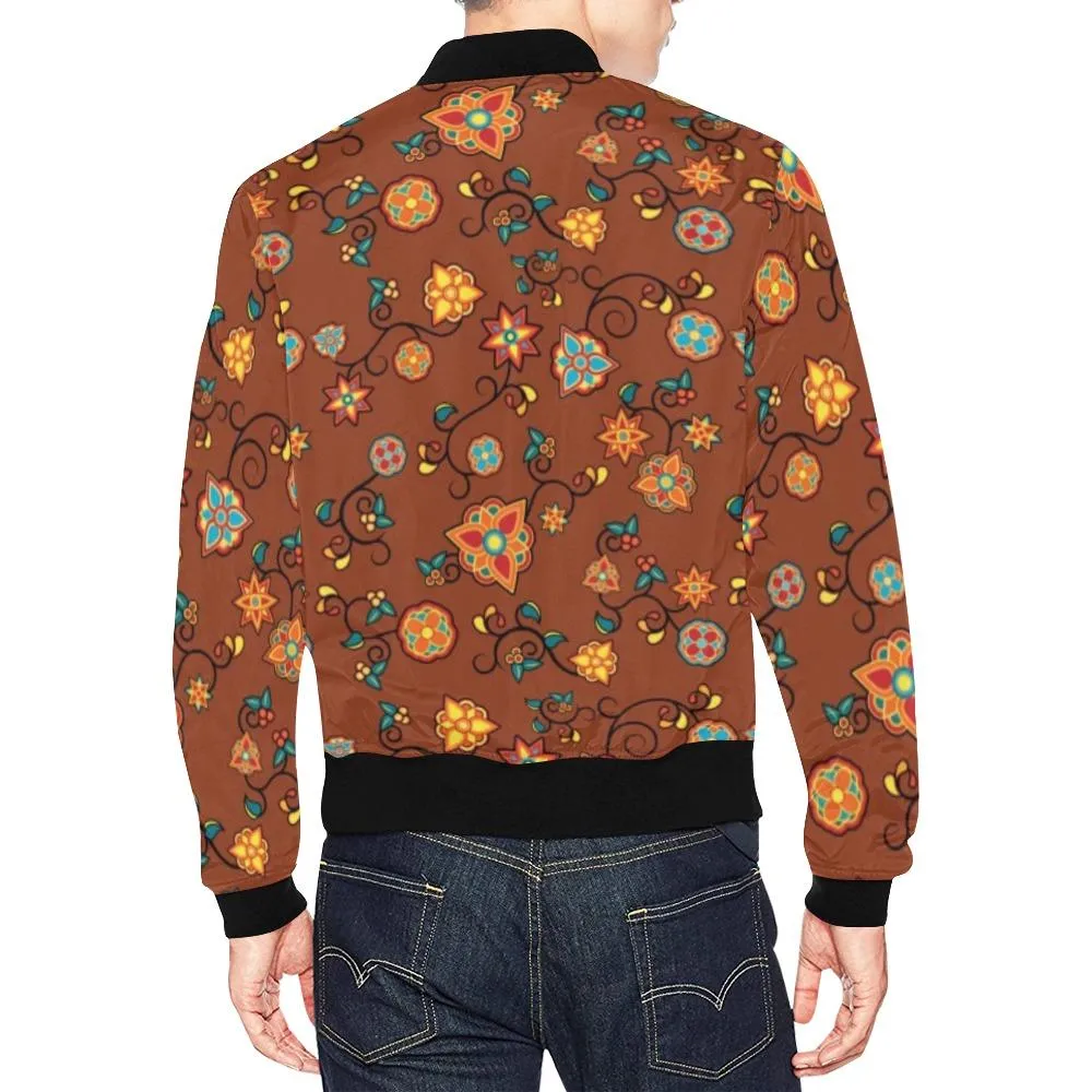 Fire Bloom Shade Bomber Jacket for Men