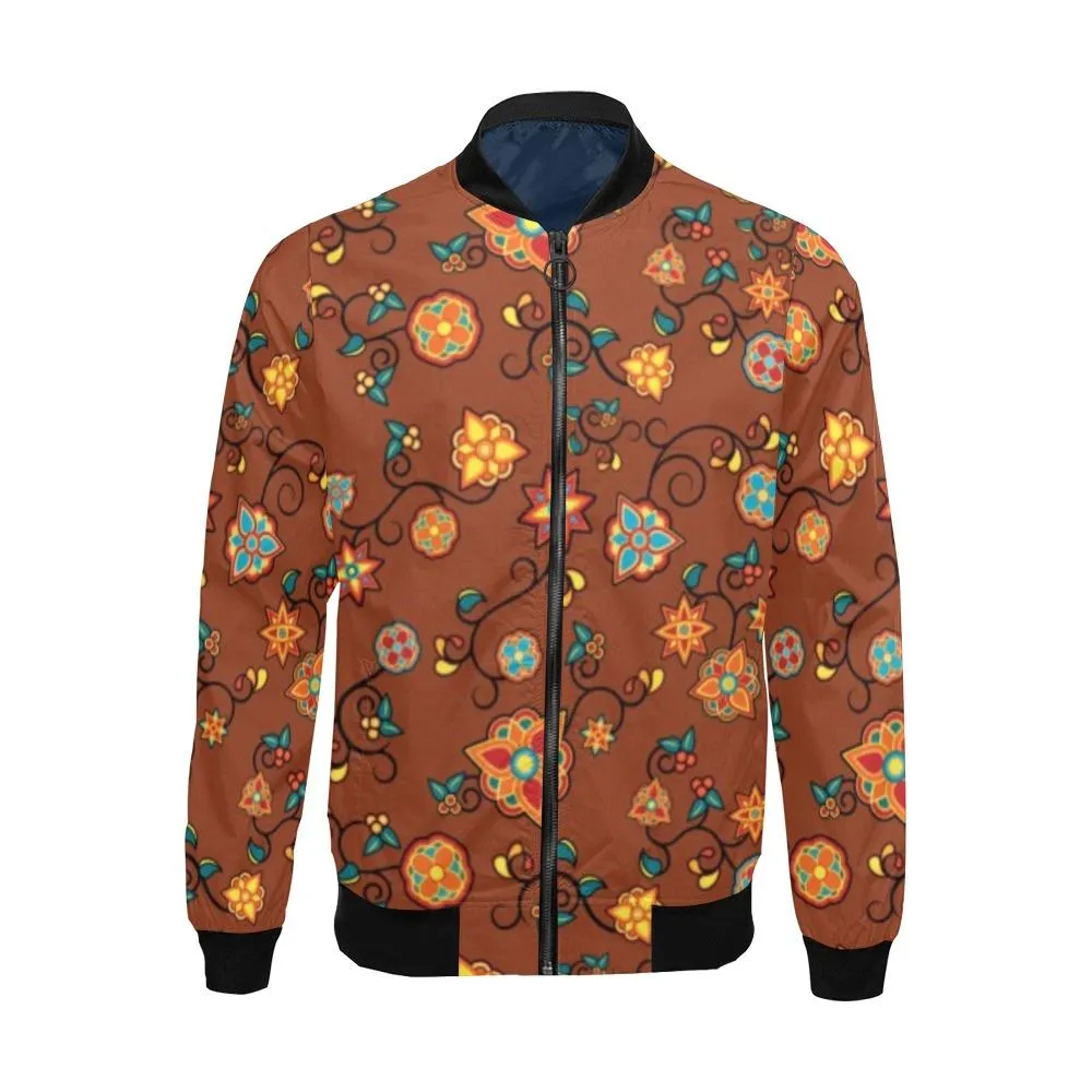 Fire Bloom Shade Bomber Jacket for Men
