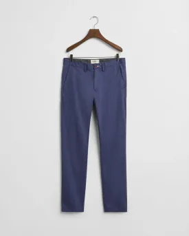 GANT Slim Fit Twill Chinos in Dusty Navy