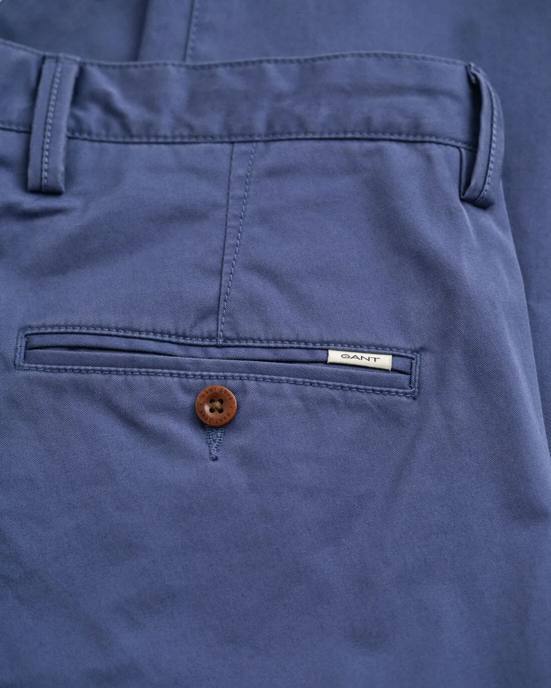 GANT Slim Fit Twill Chinos in Dusty Navy