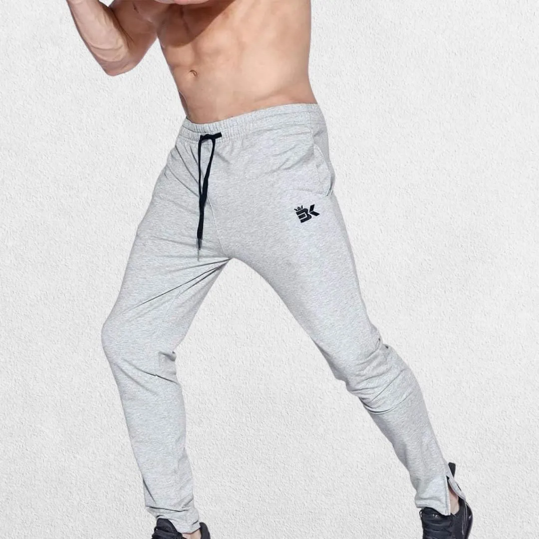 GPW Men’s Slim Fit Zip Athletic Pants - Gym Workout Track Pants with Pockets
