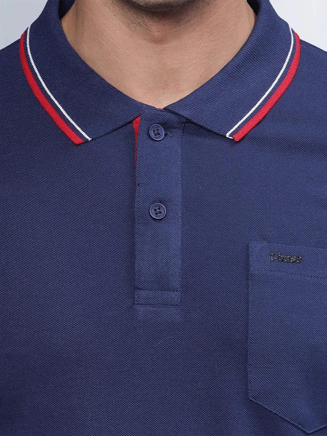 HALF SLEEVE POLO COLLAR T-SHIRT WITH CHEST POCKET