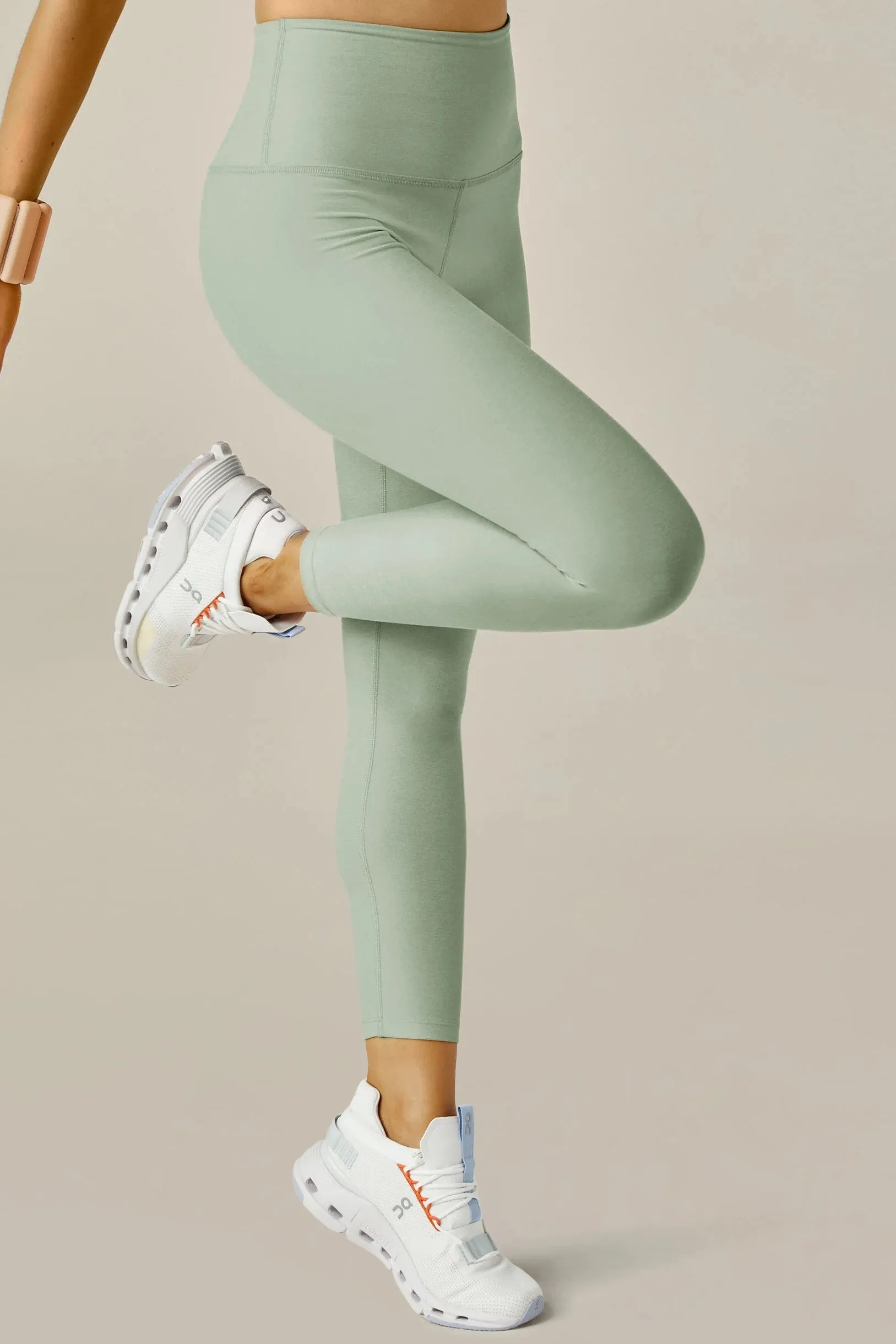 High Waisted Leggings - Minty Slate