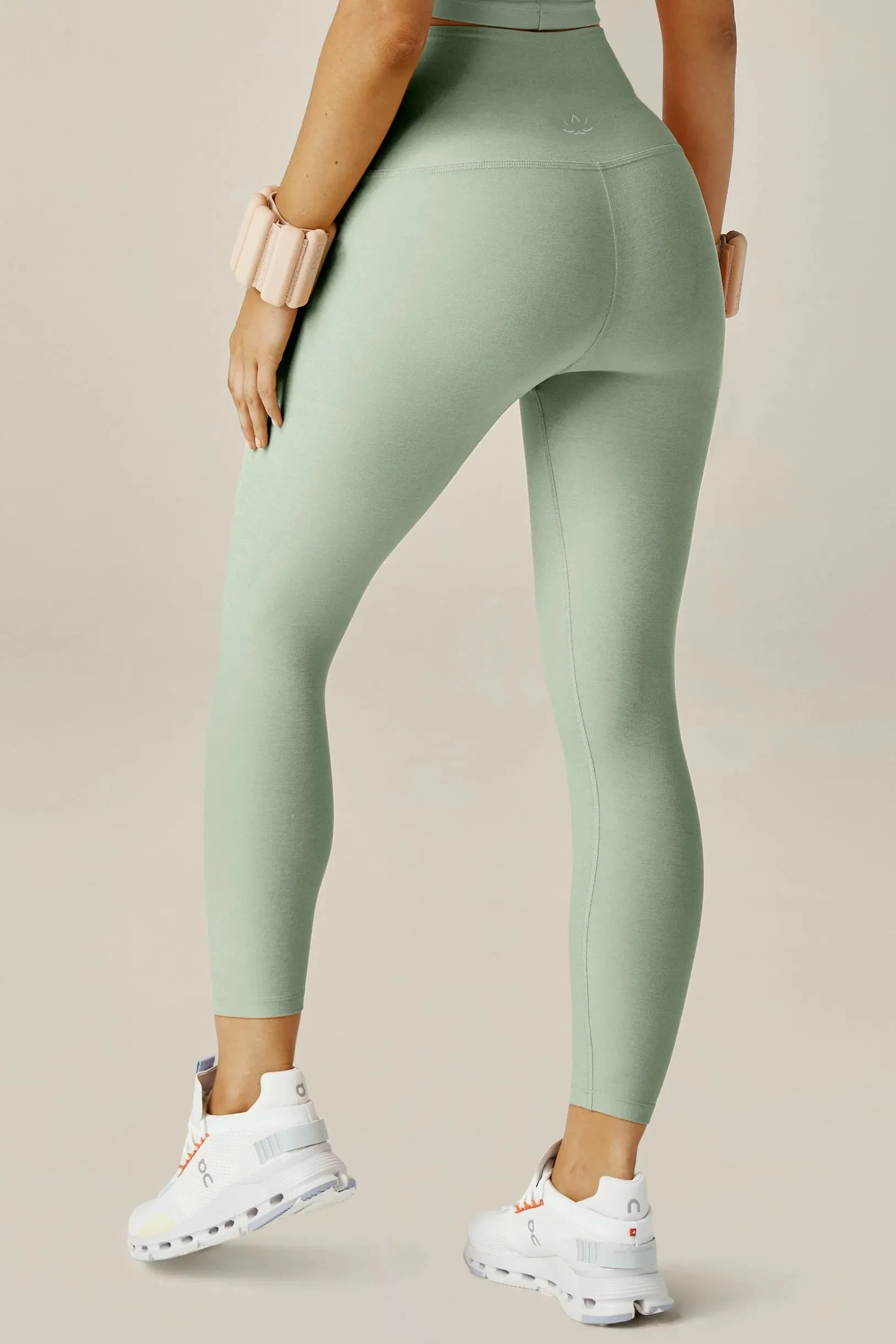 High Waisted Leggings - Minty Slate