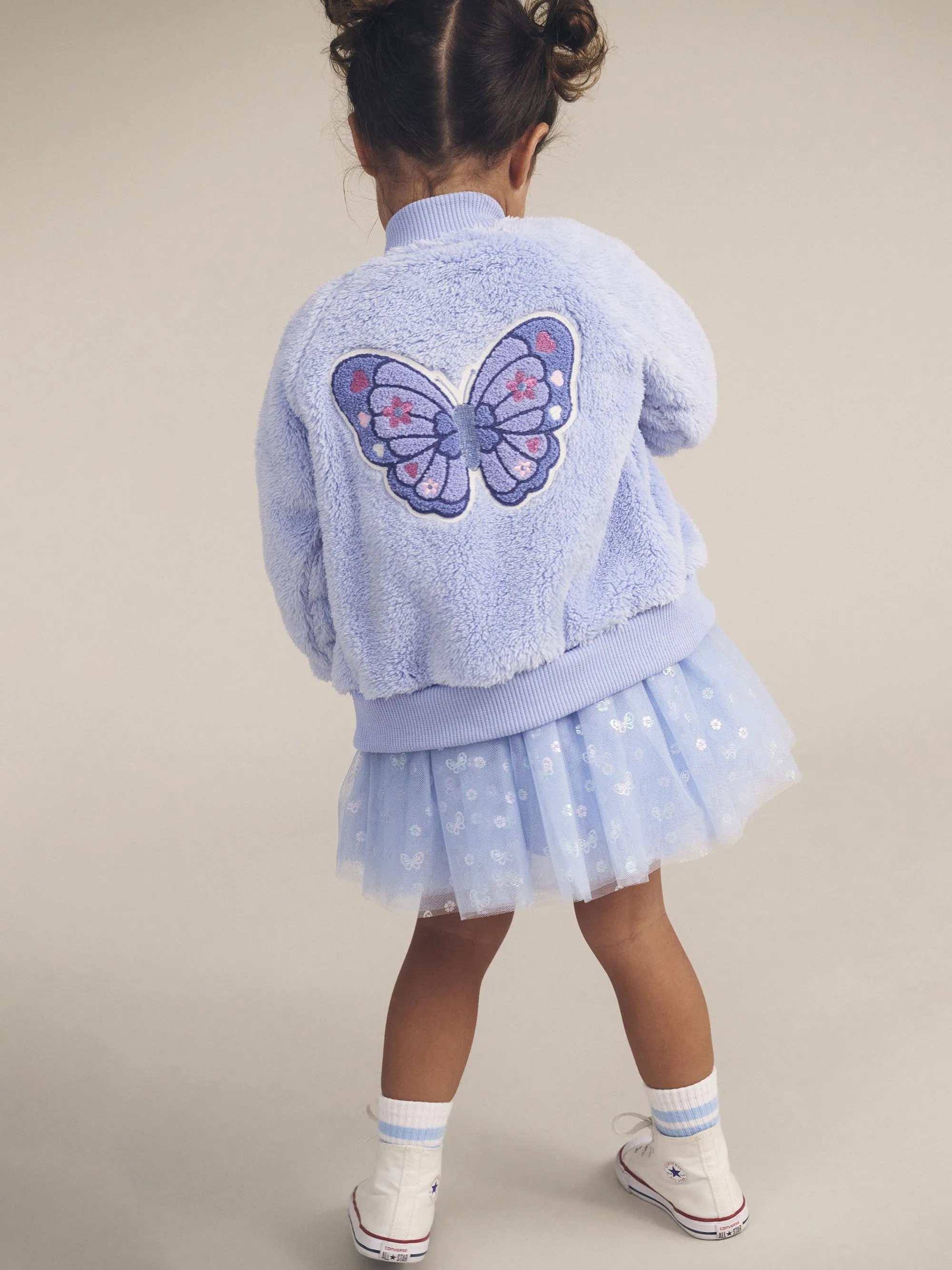 Huxbaby Butterfly Furry Jacket