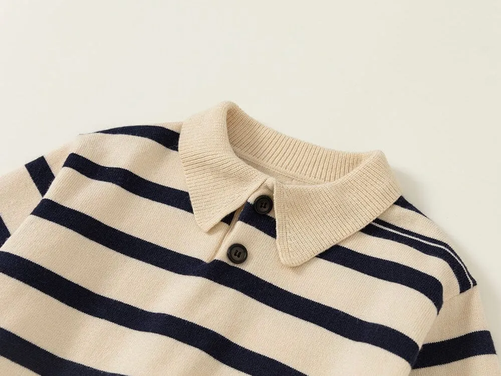 Jacob Polo Collar Striped Sweater