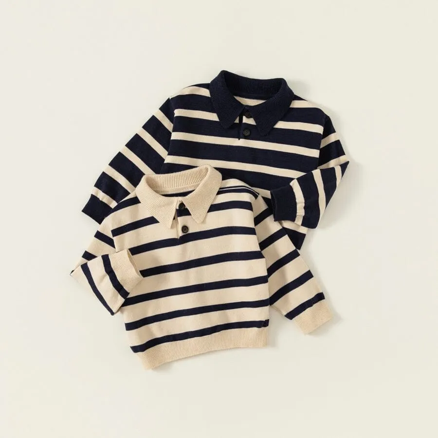 Jacob Polo Collar Striped Sweater