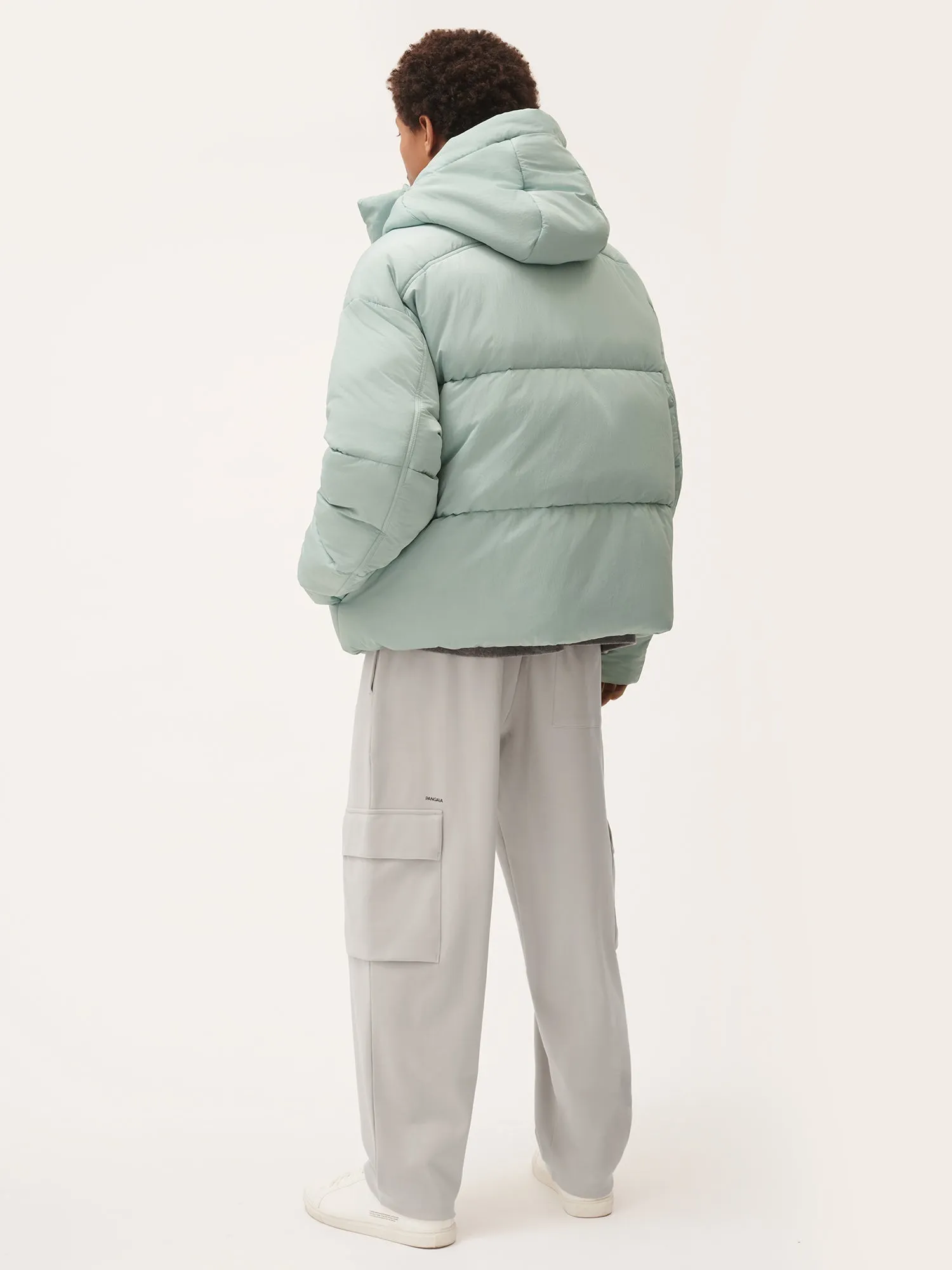 Mens Double Jersey Cargo Track Pants—stone