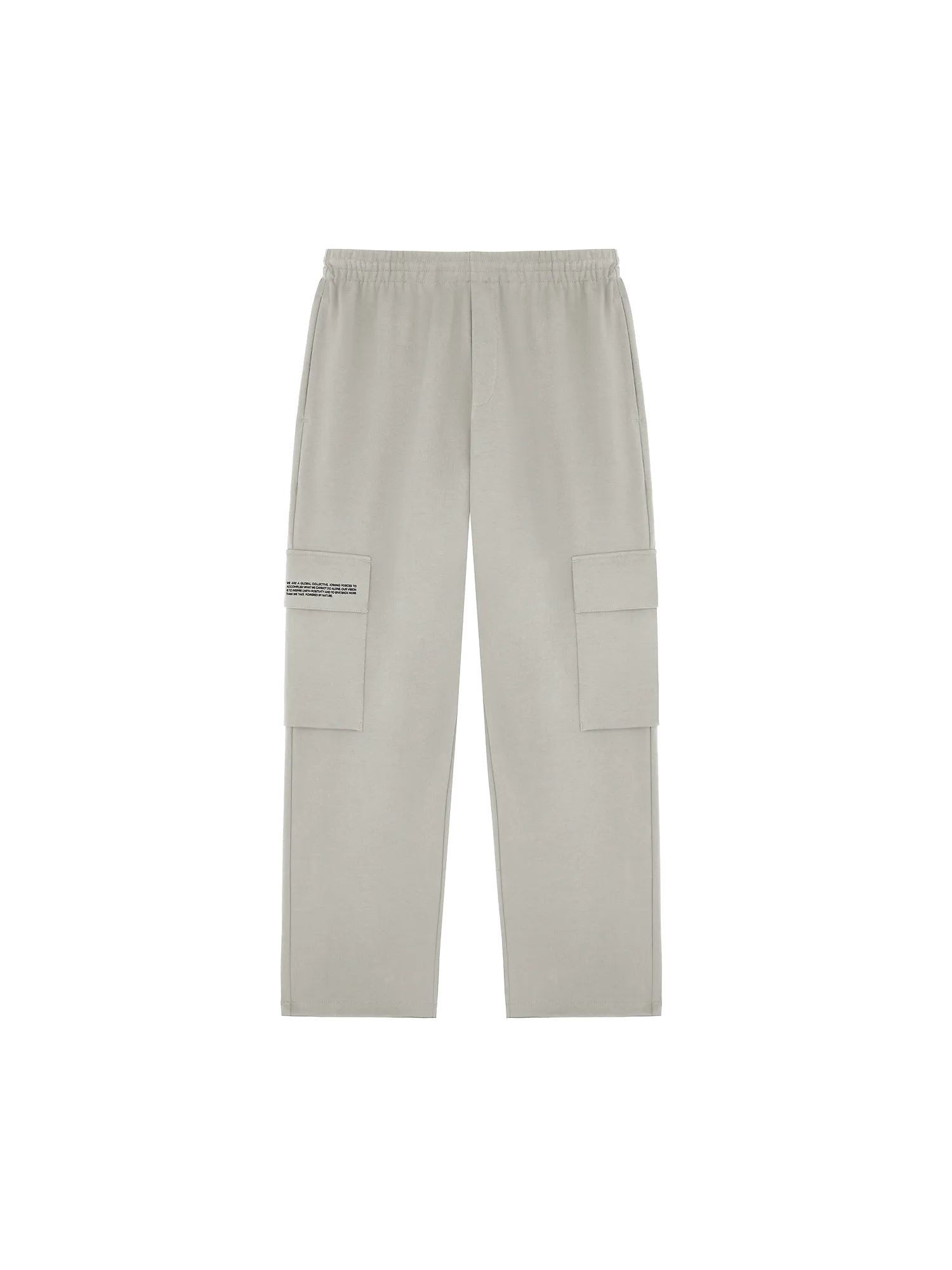 Mens Double Jersey Cargo Track Pants—stone