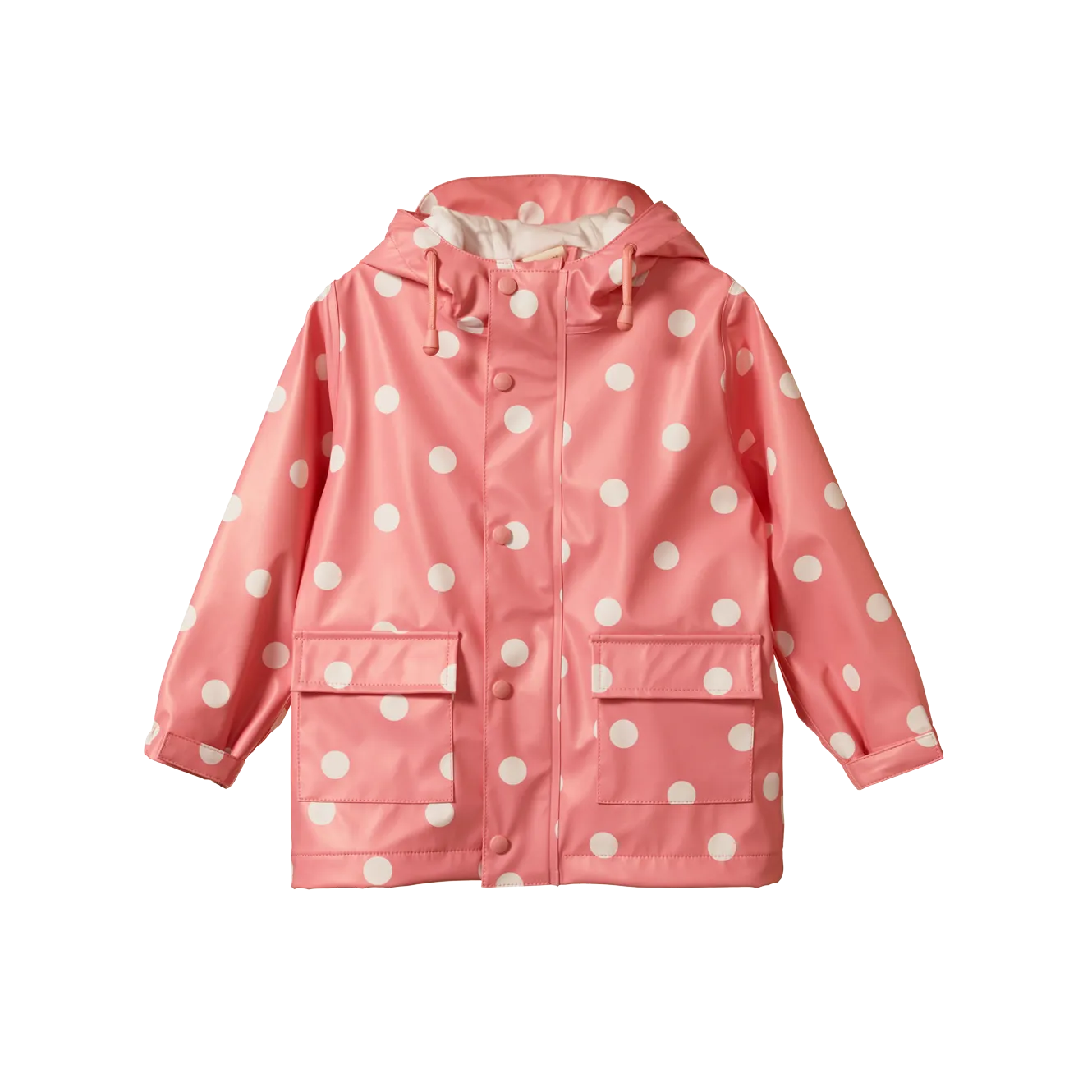Nature Baby Raincoat - Rose Polka Dot Print