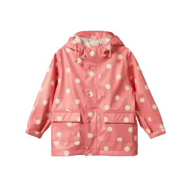 Nature Baby Raincoat - Rose Polka Dot Print