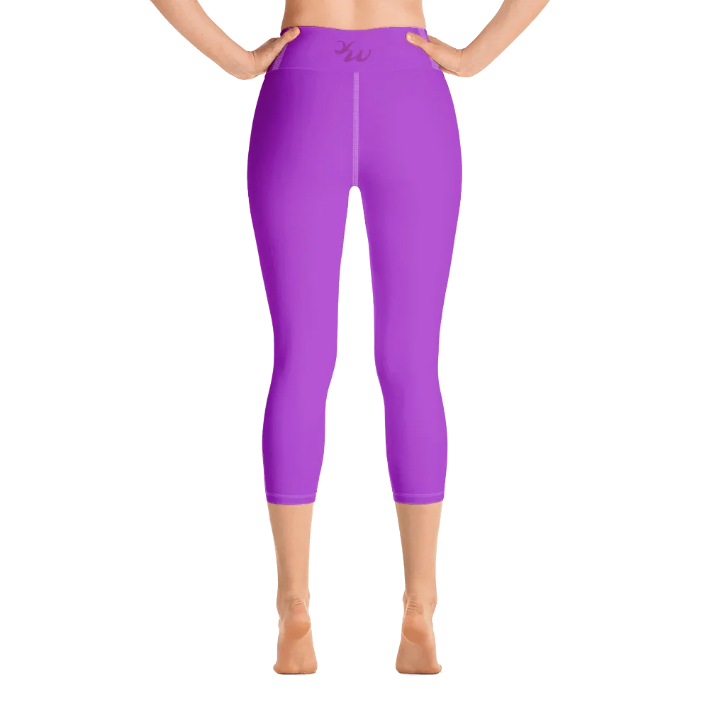Neon Purple Capri Yoga Pants