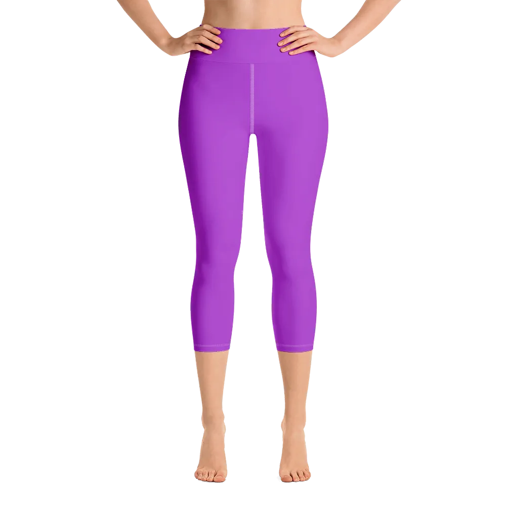 Neon Purple Capri Yoga Pants