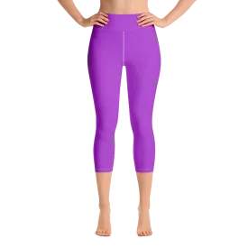 Neon Purple Capri Yoga Pants